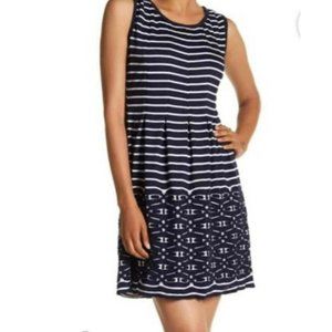 Max Studio Dress Fit & Flare Black & White Stretchy Woman's Medium